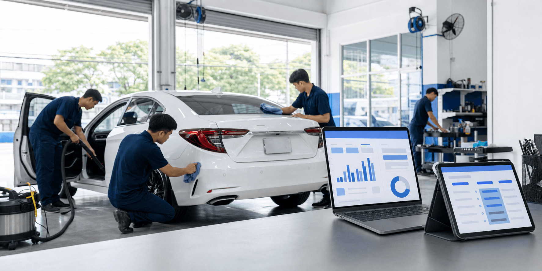 แดชบอร์ด FastCare สำหรับเจ้าของร้านคาร์แคร์
