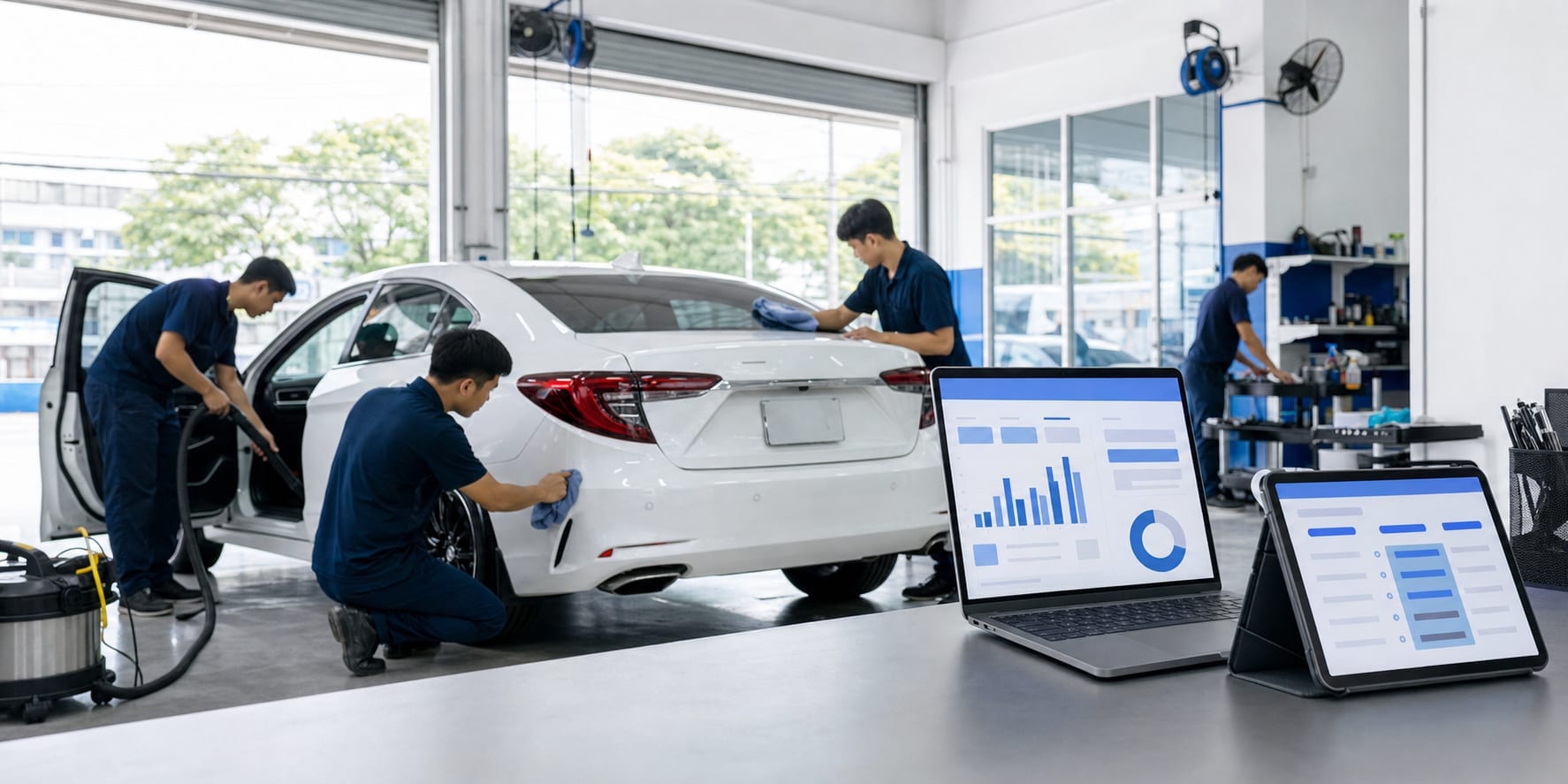 แดชบอร์ด FastCare สำหรับเจ้าของร้านคาร์แคร์